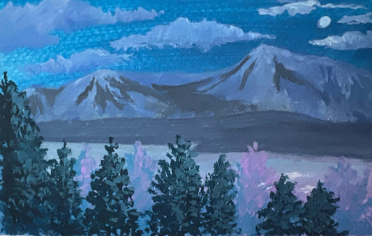 Lavender Lake at Night